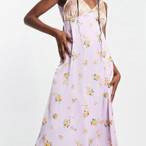 Nobody's Child Helena Mixed Print Slip Dress